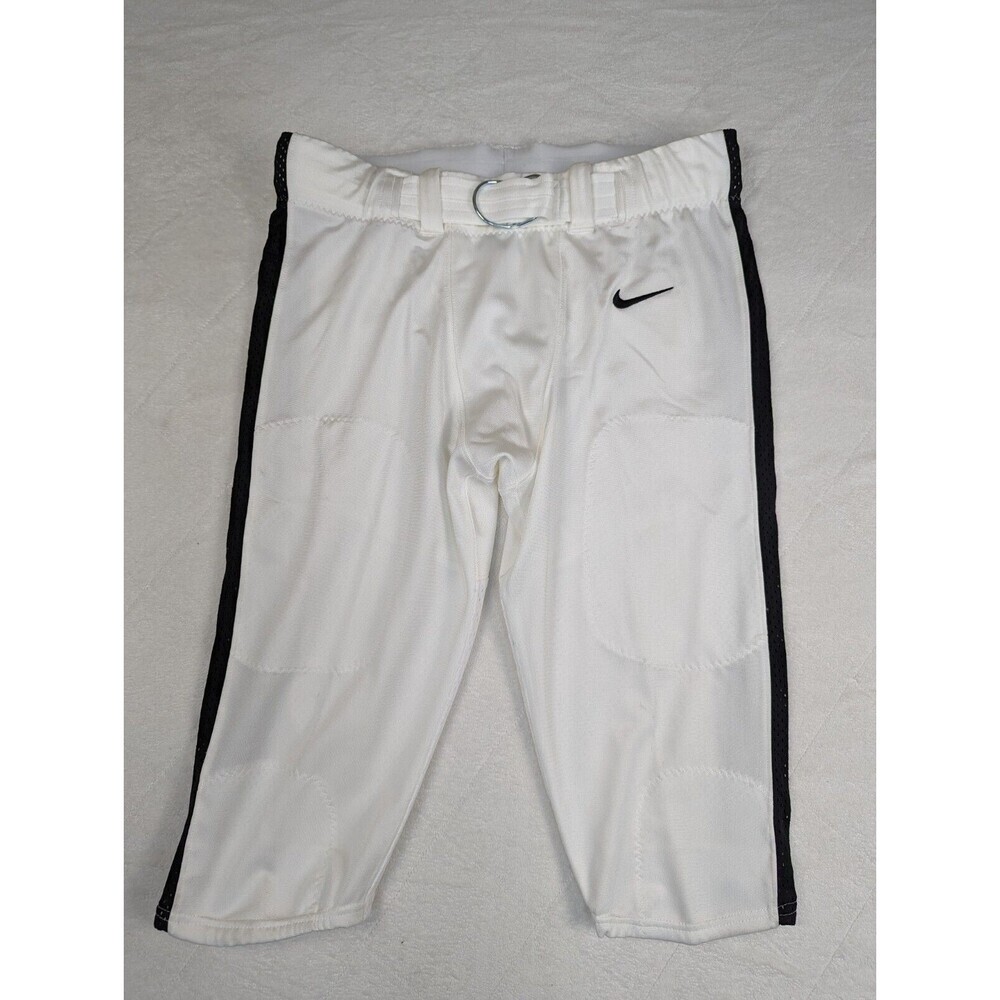 Nike Men's Team Vapor Football Pants knee lenght White & Black Size XL (NO PADS)